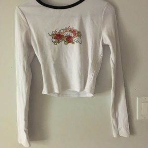 Lucky Babe long sleeve crop top